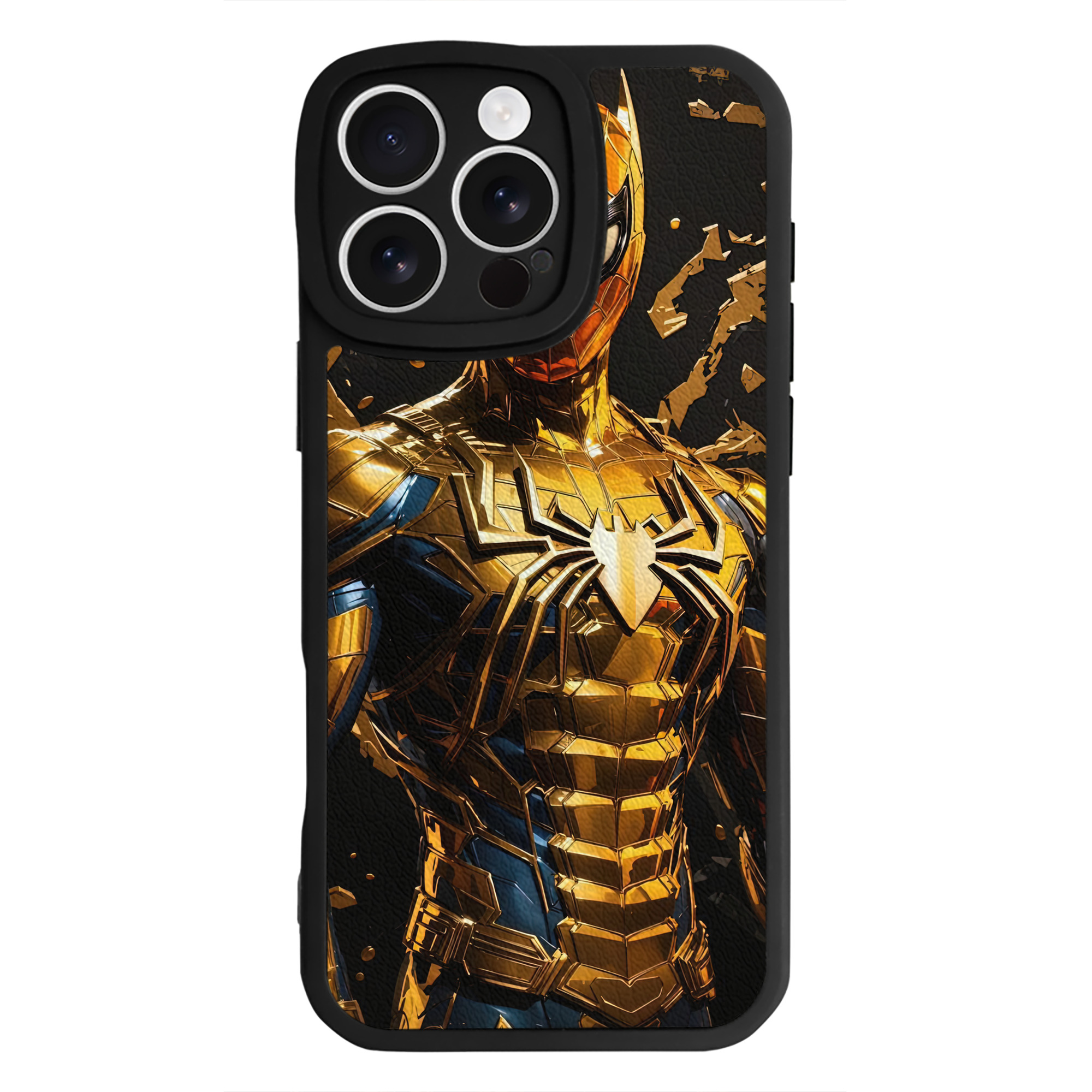 Spider Man スパイダーマン 【iPhone 16シリーズ対応】シリコンスマホケース（レザー調） 材質：シリコン